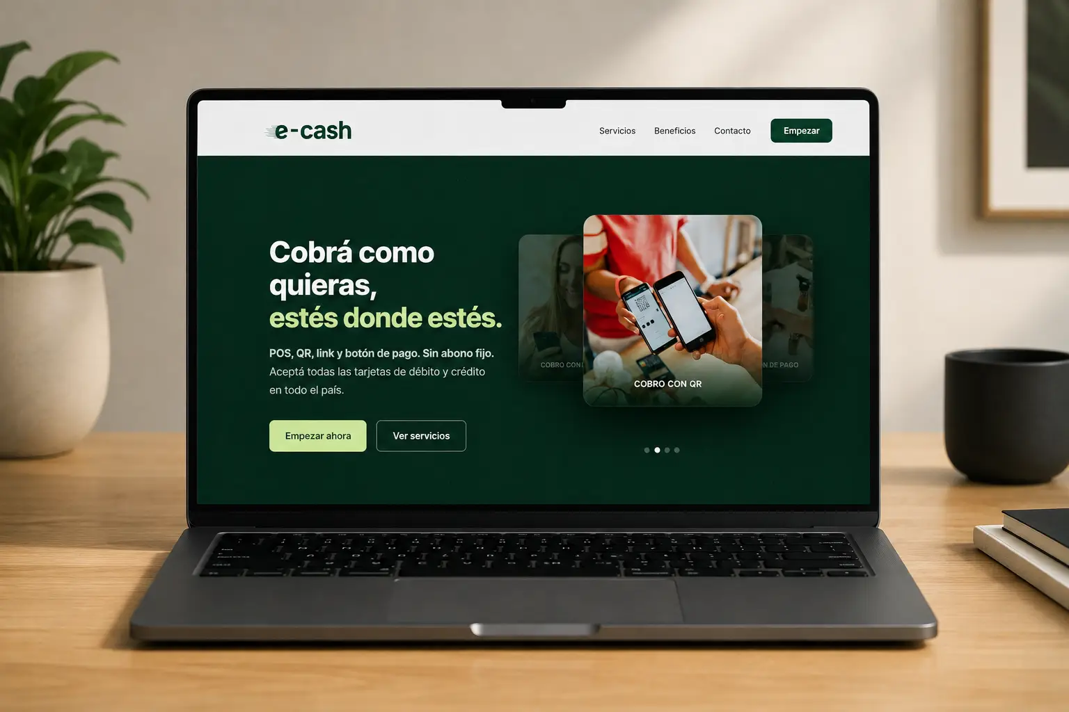 Sitio web de e-cash desarrollado por efestudio creativo